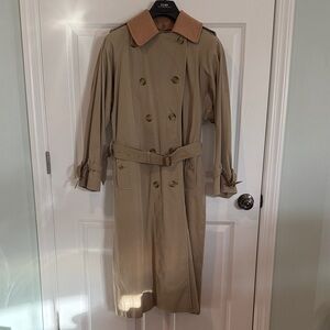 Burberry Tan Double Breasted Trench Coat